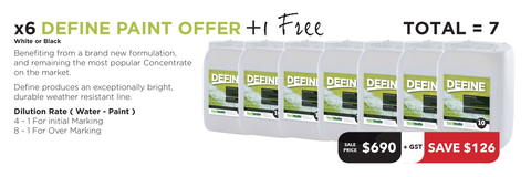 Define Paint Offer - 6 Tubs + 1 Free