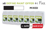 Define Paint Offer - 6 Tubs + 1 Free