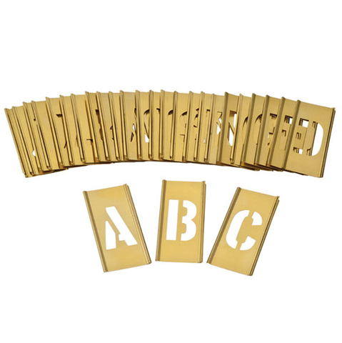 Brass Interlocking Stencil - 100mm - A-Z