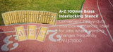 Brass Interlocking Stencil - 100mm - A-Z
