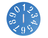 Poly Clock Stencil - 50mm - 0-9